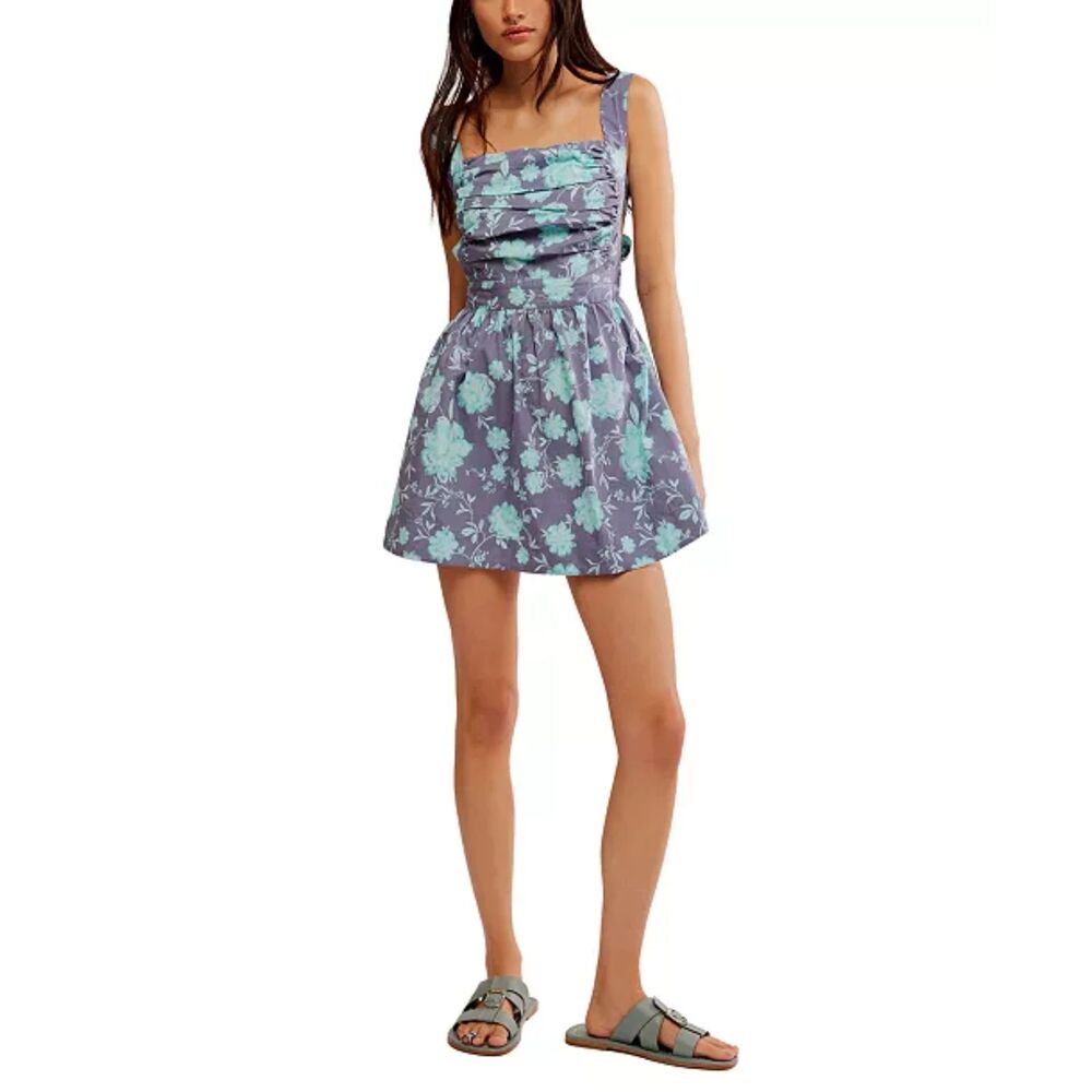 Free People Women's Meet Me In Maui Floral Printed Mini Dress Size Large NWT